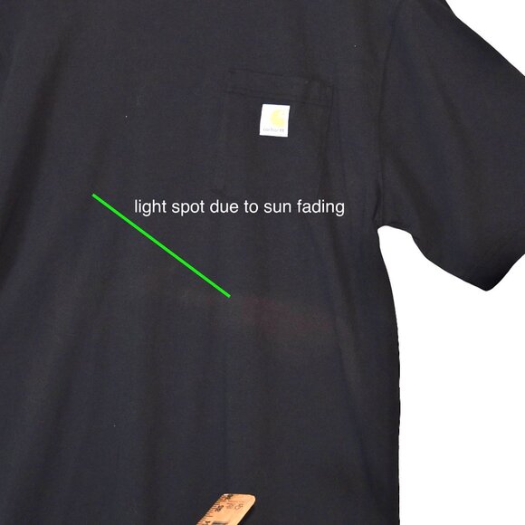 Carhartt Black Pocket T Shirt Workwear Streetwear Loose Fit Tall L Minor Flaw - Picture 8 of 8